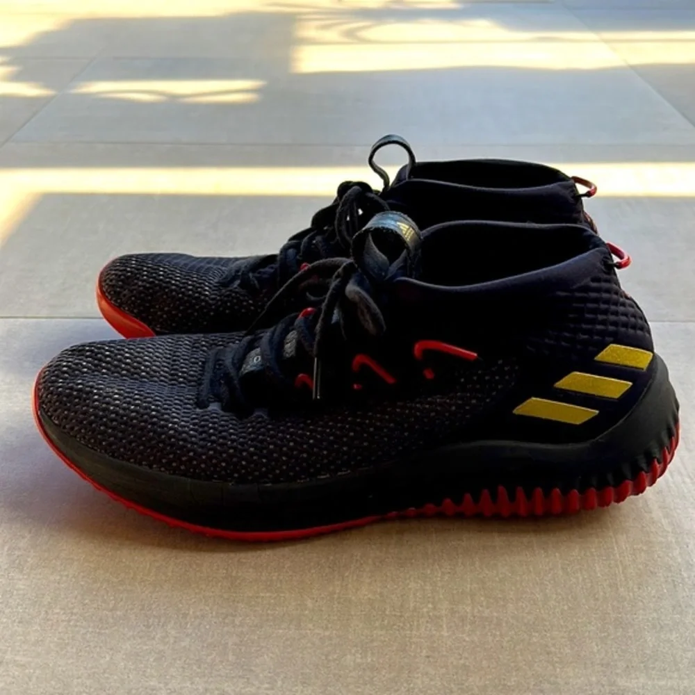 Adidas Dame 4 YKWTII Black Red & Gold Basketball Shoes - 11.5